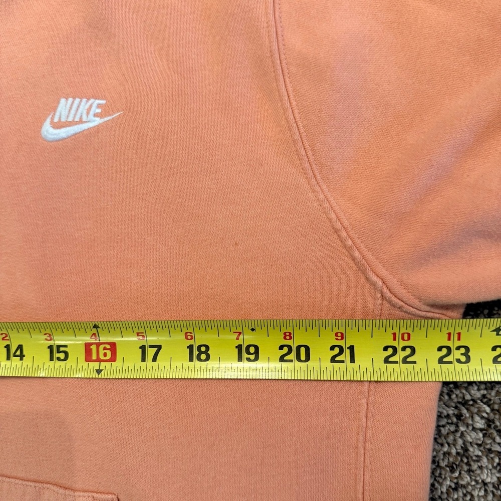 Nike Sportswear Hoodie Sweater Women Size L Pink Hooded Swoosh Logo Activewear - Picture 5 of 9
